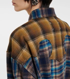 Maison Margiela Checked wool shirt dress