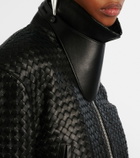Bottega Veneta Intrecciato leather jacket