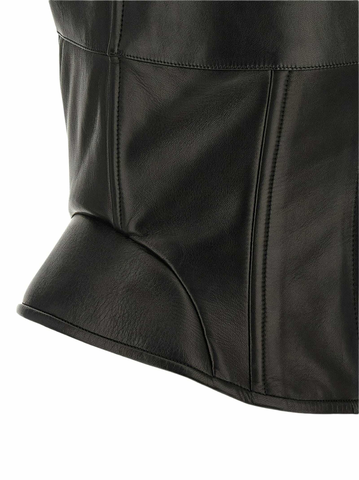Ermanno Scervino Peplos Leather Top