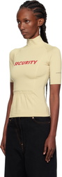 Pushbutton Yellow 'Security' Pocket Top