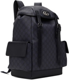 Gucci Navy Medium Ophidia GG Backpack