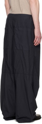 HOPE Black Loose Drawstring Collapse Cargo Pants