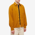 Dries Van Noten Men's Wool Zip Overshirt in Ocra