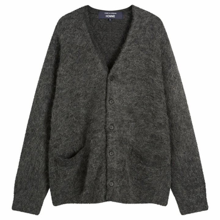 Photo: Comme des Garçons Homme Men's Wool Mohair Cardigan in Top Charcoal