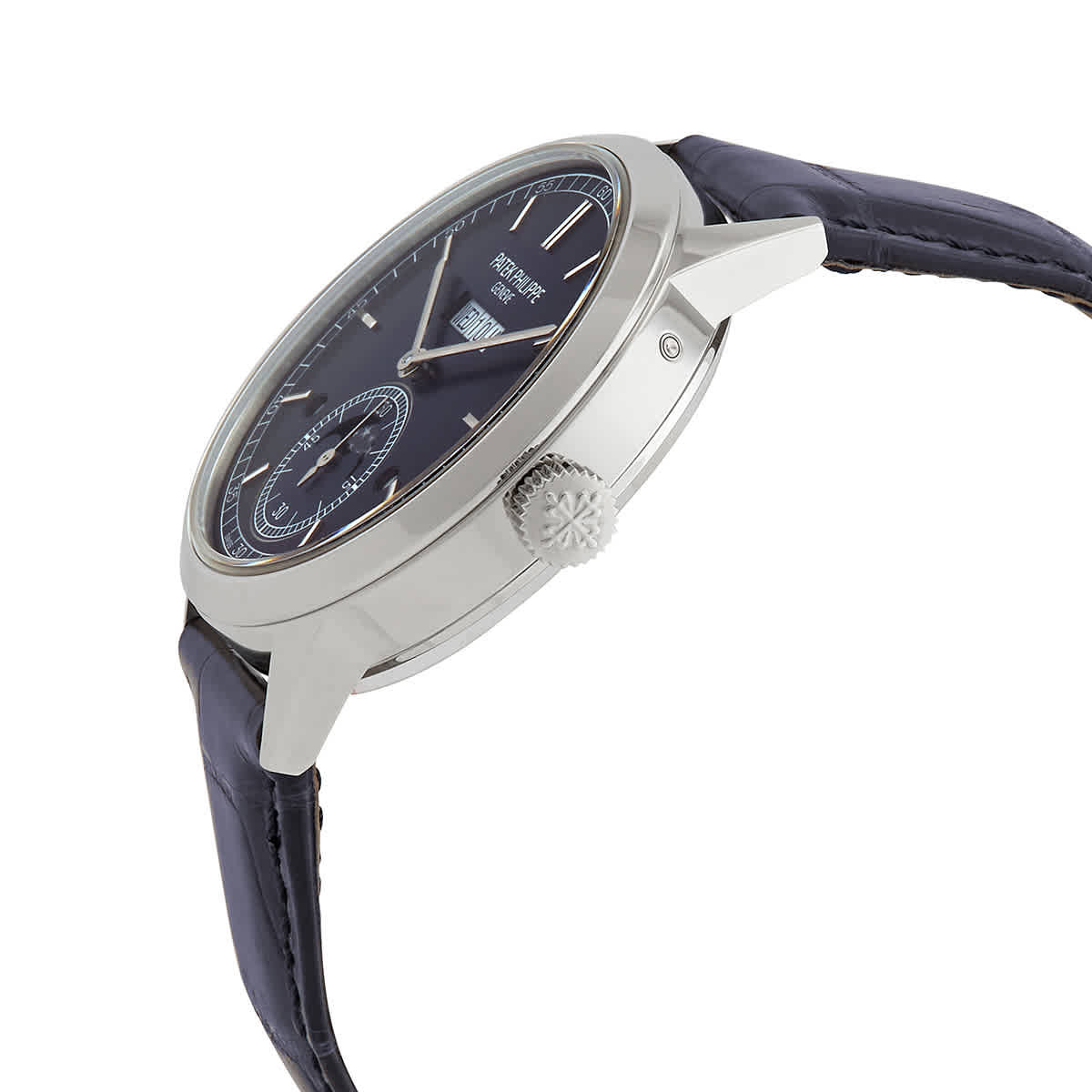 Patek Philippe Grand Complications In-Line Perpetual Calendar Hand Wind Blue Dial Mens Watch 5236P-001