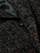 Blue Blue Japan - Double-Breasted Wool-Blend Tweed Coat - Black