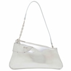 GCDS Women's Comma Notte Mirror Bag in Silver