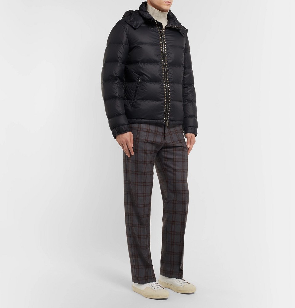 Valentino - Rockstud Quilted Shell Hooded Down Jacket - Men - Midnight blue