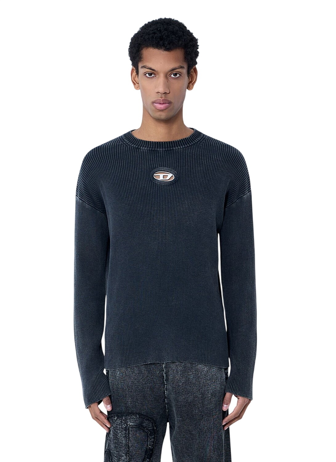 Diesel Orange K-Oakland-Zip Sweater Diesel