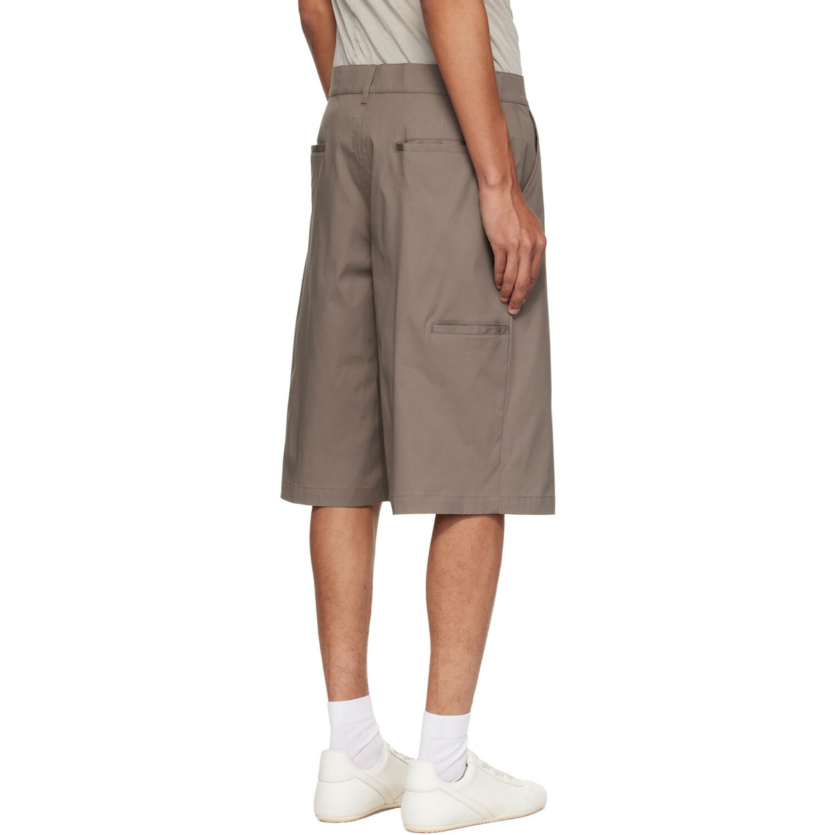 Rick Owens Gray Tower Work Shorts
