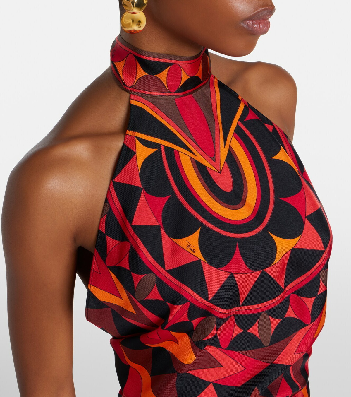 Pucci Manuba silk twill top