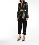 Alexander McQueen High-rise tapered leather pants