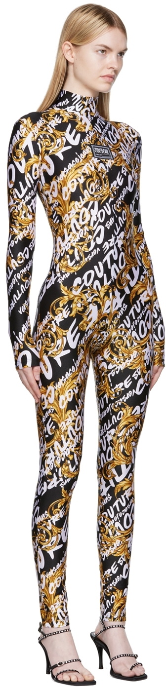 Versace Jeans Couture Black Nylon Bodysuit