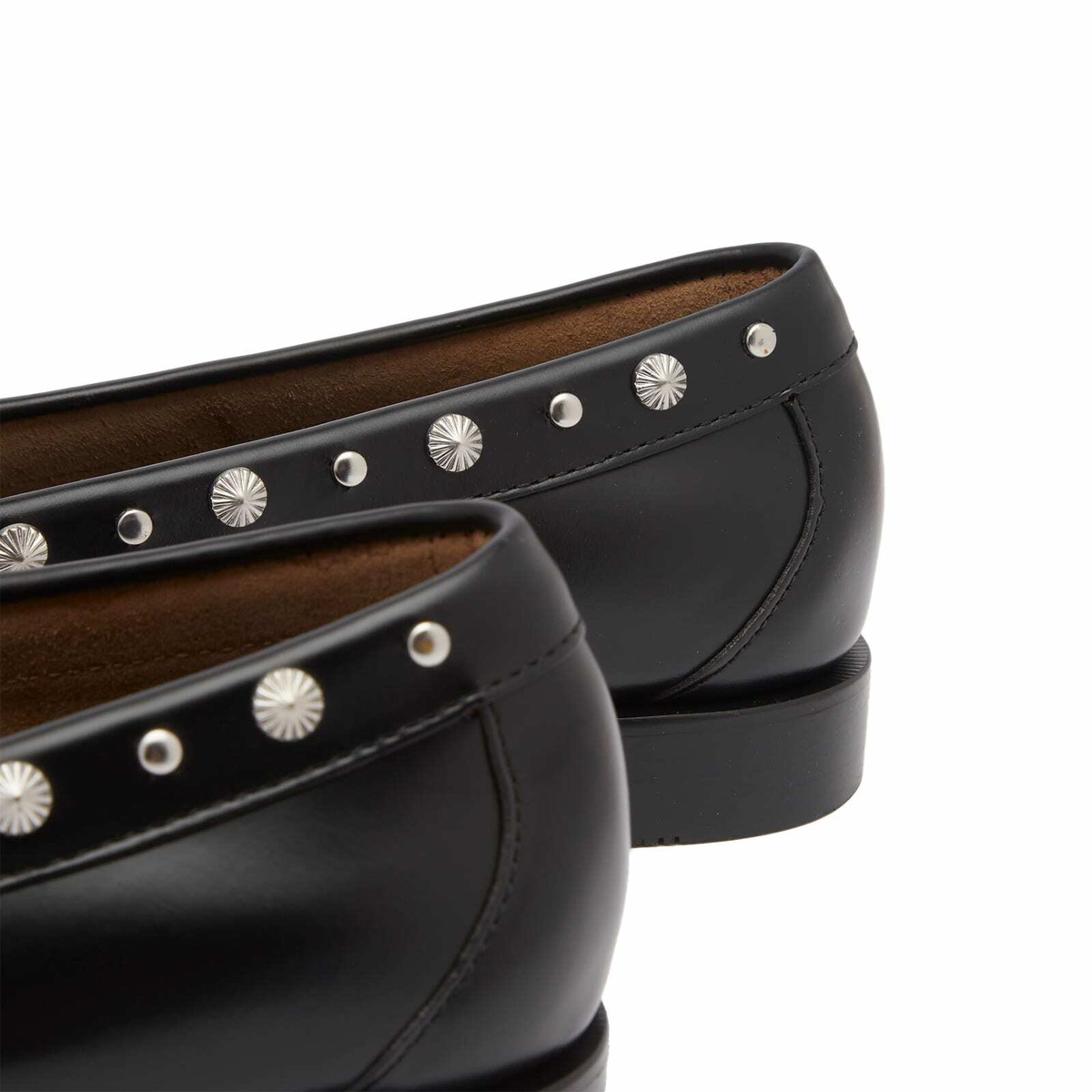 Bass Weejuns Men's Larson Western Stud Loafer in Black Leather