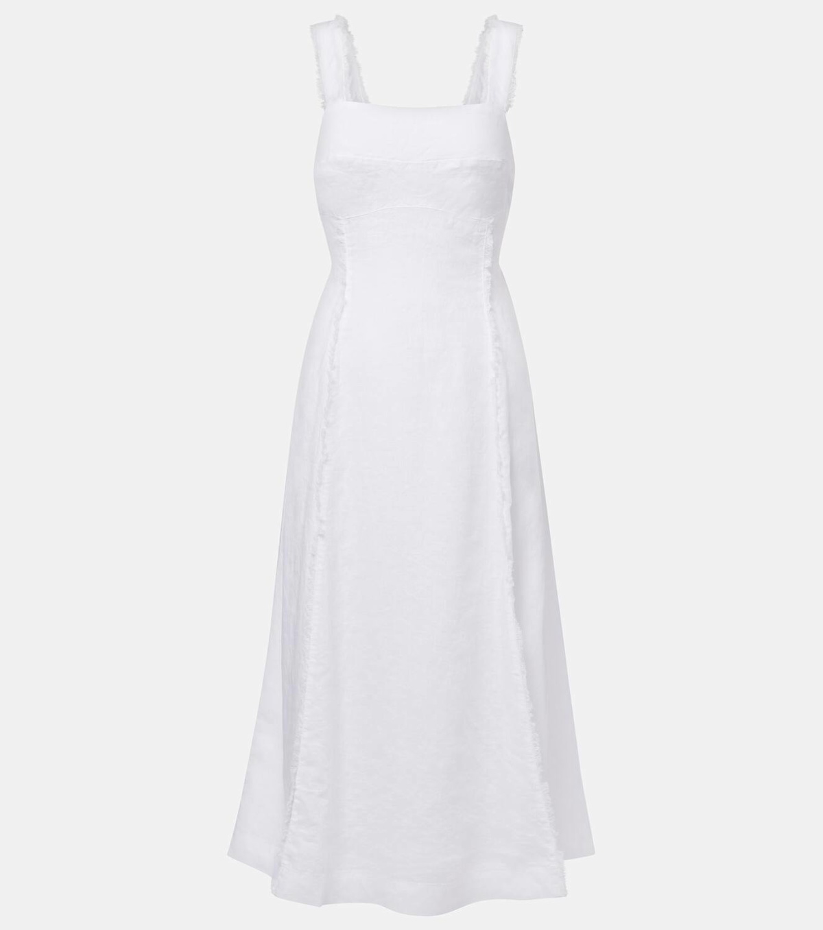 Heidi Klein Pampelonne fringed linen midi dress