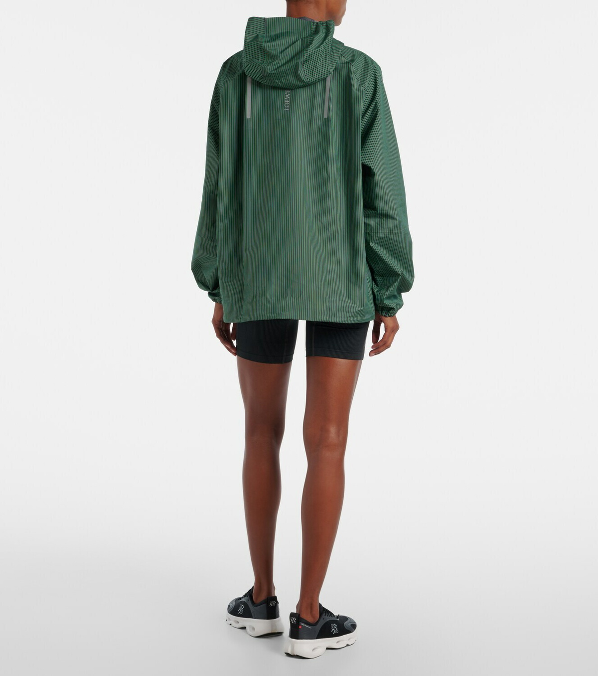 Loewe x On Storm striped half-zip jacket