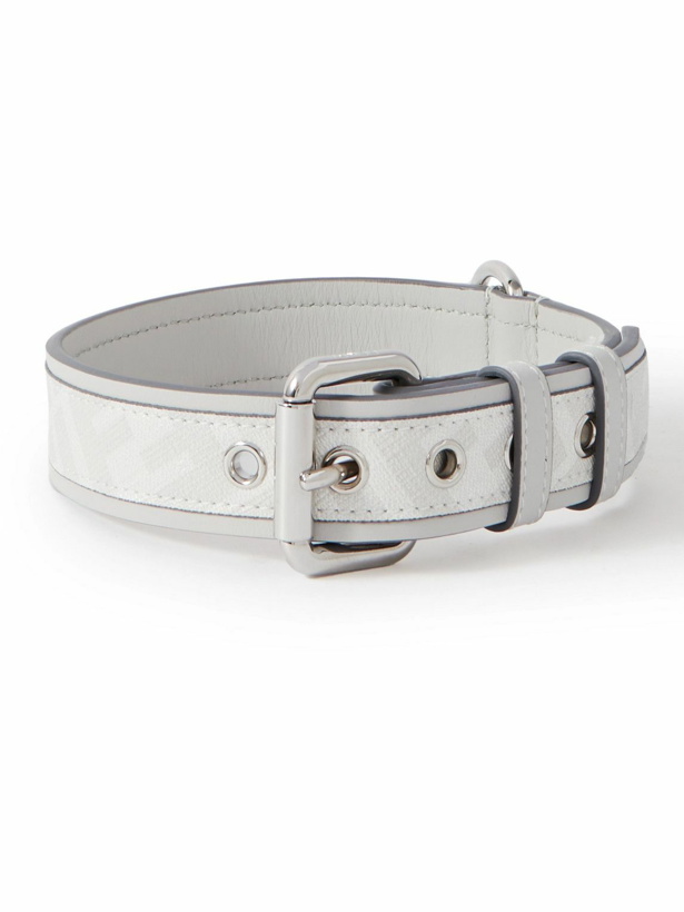 Photo: Fendi - Logo-Print Textured-Leather Dog Collar - White
