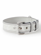 Fendi - Logo-Print Textured-Leather Dog Collar - White
