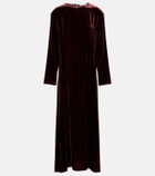 Asceno Jody velvet midi dress