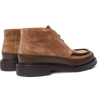 Mr P. - Jacques Leather-Trimmed Suede Desert Boots - Brown