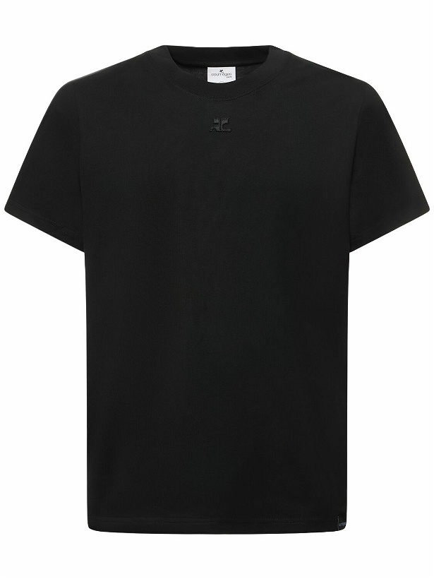 Photo: COURREGES - Logo Cotton Jersey T-shirt