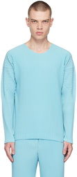 HOMME PLISSÉ ISSEY MIYAKE Blue Color Pleats Long Sleeve T-shirt