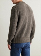 FRAME - Waffle-Knit Wool Sweater - Brown