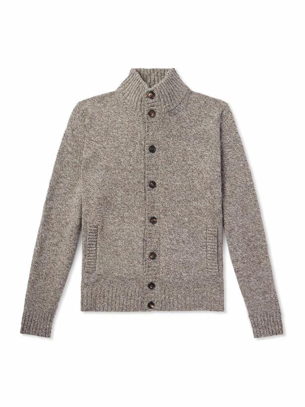 Photo: Incotex - Zanone Wool Cardigan - Gray