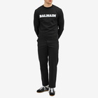 Balmain Men's Retro Logo Crew Sweat in Black/White