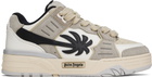 Palm Angels White & Gray Venice Suede Sneakers