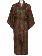 Maison La Plage Green Ravello Belted Linen Dress