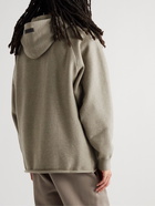 FEAR OF GOD ESSENTIALS - Logo-Appliquéd Knitted Hoodie - Gray