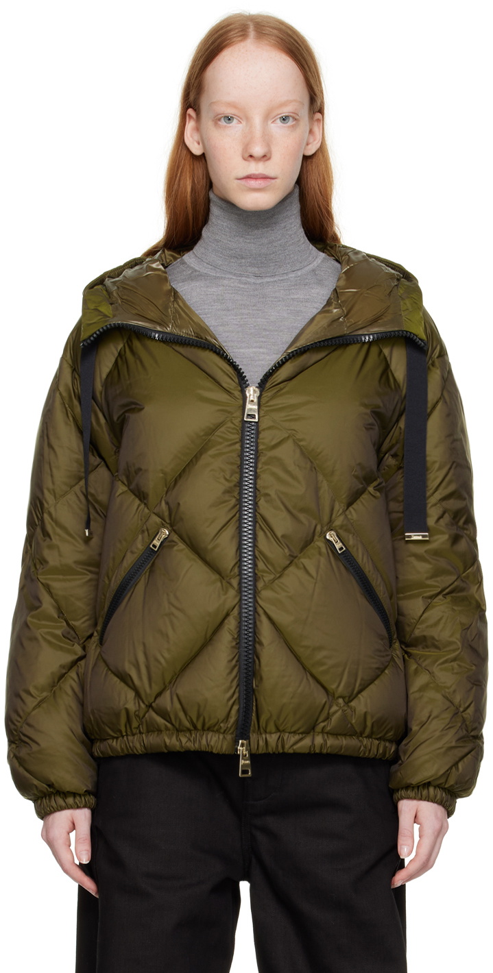 Diamond Quilt Puffer Jacket - Green