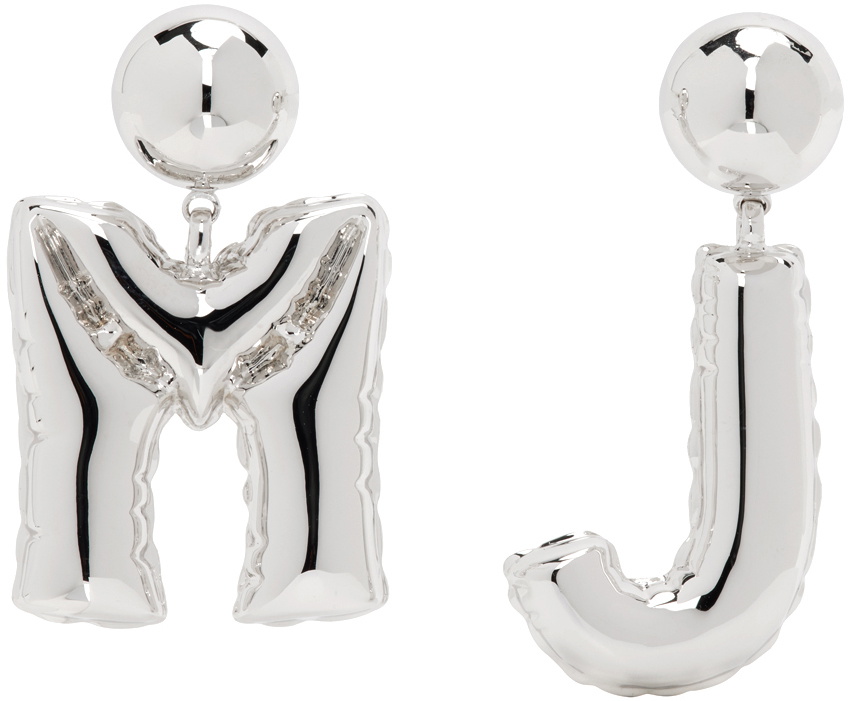 Marc Jacobs Silver MJ Balloon Earrings Marc Jacobs