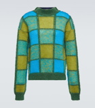 Marni - Checked wool and mohair-blend sweater