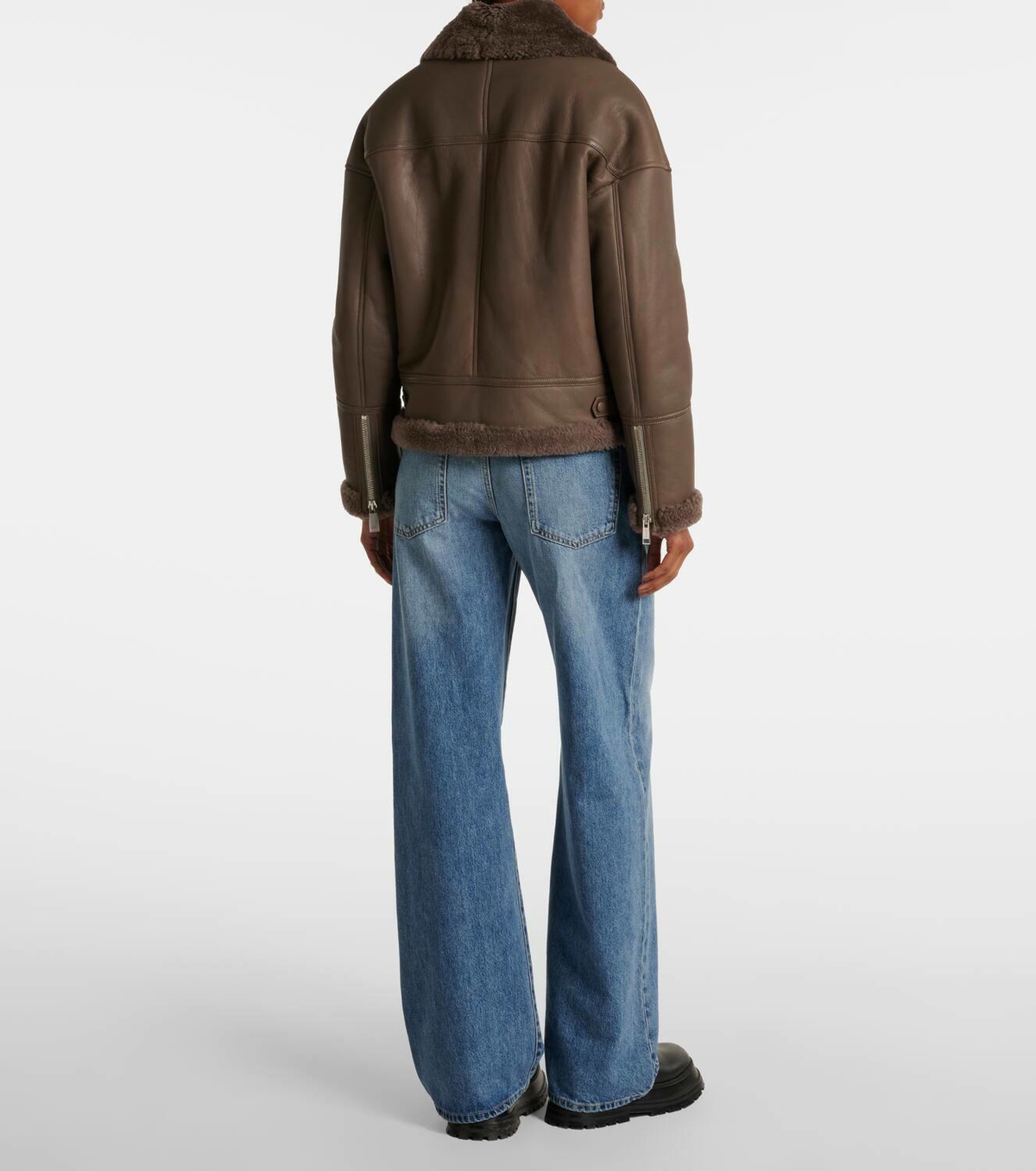Yves Salomon Meteo shearling-lined leather jacket