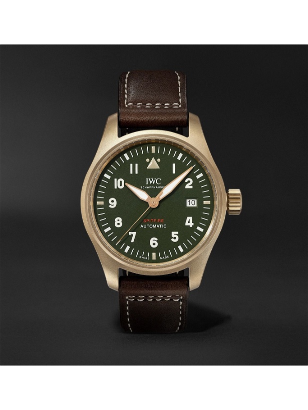 Photo: IWC Schaffhausen - Pilot's Spitfire Automatic 39mm Bronze and Leather Watch, Ref. No. IW326802