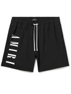 AMIRI - Logo-Print Swim Shorts - Black