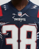 Fanatics Nike X Hard New England Patriots Game Jersey Rahmondre Stephenson  38 Blue Jerseys