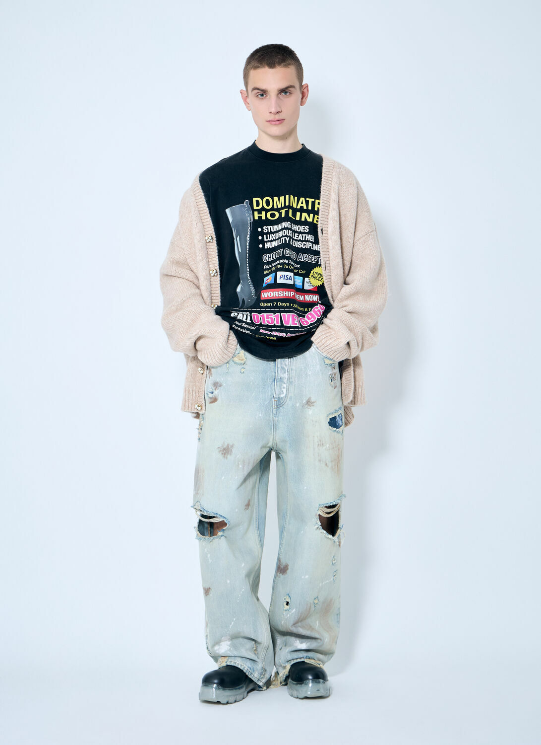 Vetements Classic Pearl Button Cardigan
