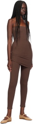 Gil Rodriguez Brown 'The Tube' Convertible Minidress