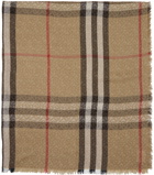 Burberry Beige Vintage Check Monogram Scarf