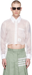 Thom Browne White Cropped Shirt