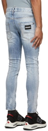 Dsquared2 Blue Distressed Skater Jeans