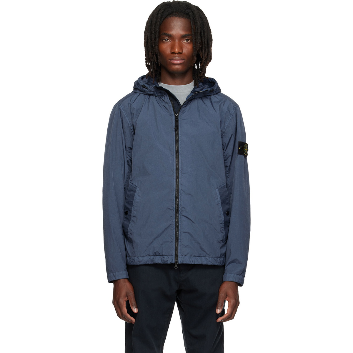 Stone Island Blue 4100001 Crinkle Reps NY Jacket