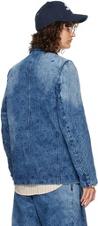 ADER error Blue Drush Denim Blazer