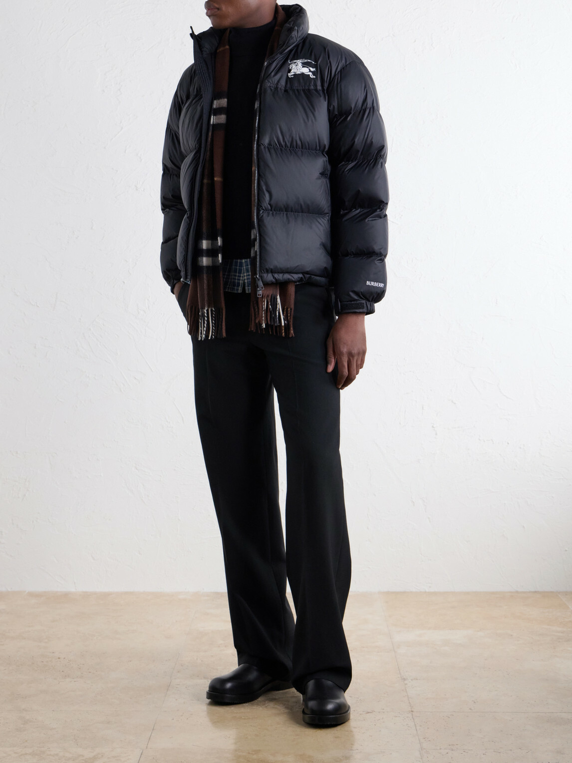 Burberry - Highlands Logo-Embroidered Quilted Shell Down Jacket - Black