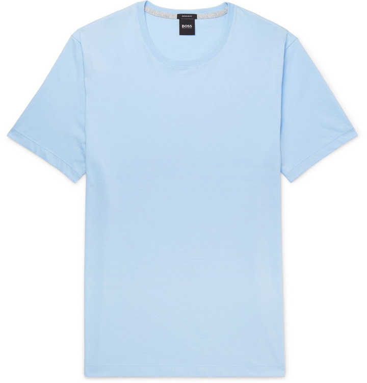 Photo: Hugo Boss - Slim-Fit Cotton-Jersey T-Shirt - Blue