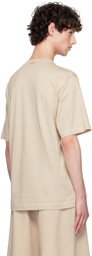 Dolce&Gabbana Beige DG Logo Print T-Shirt