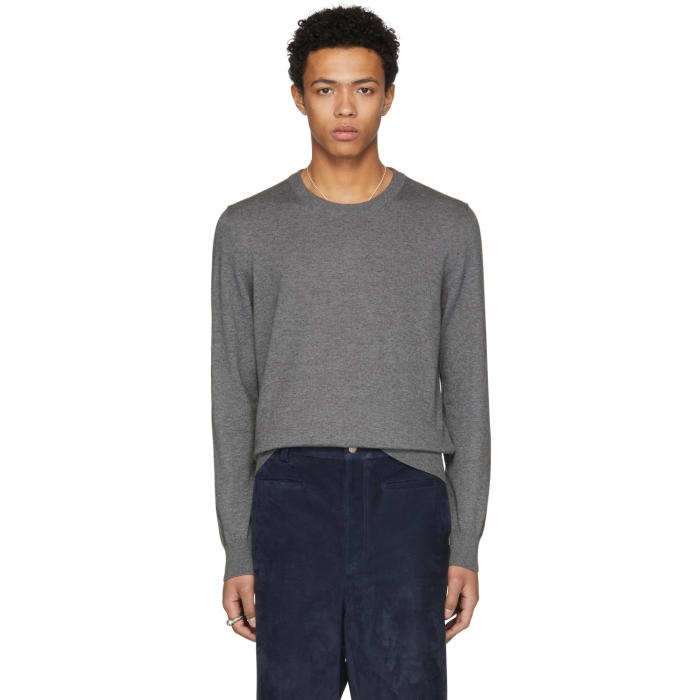 Photo: Maison Margiela Grey Elbow Patch Sweater